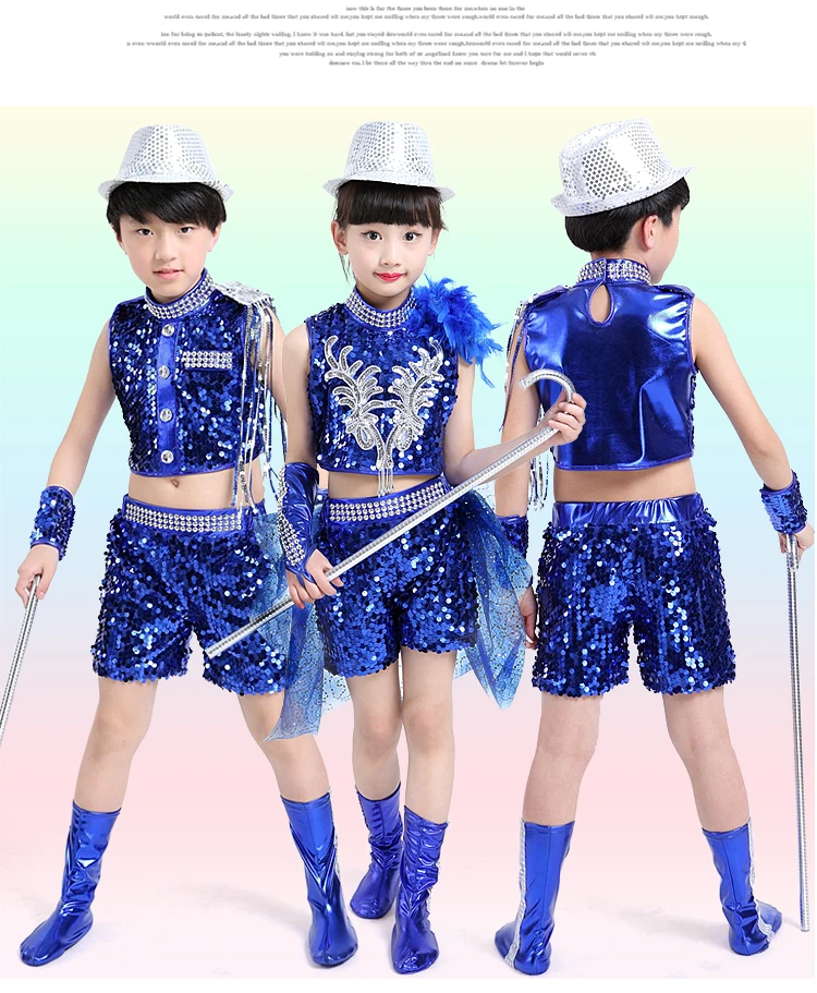 Детские костюмы DJ для мальчиков одежда джазовых танцев в стиле хип хоп Одежда с