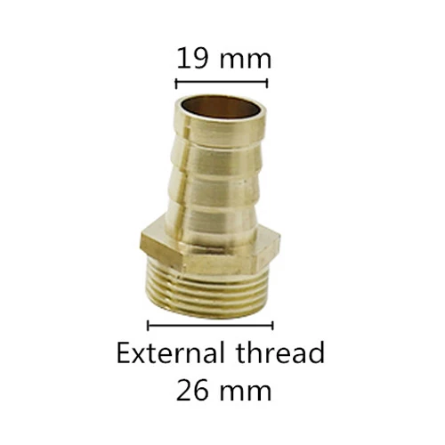Brass 8-19 мм до 3/" Женская/Мужская резьба водяной шланг соединитель зажим для аквариумного шланга Столярный газ Мягкая трубка Орошения Аксессуар - Цвет: Brass
