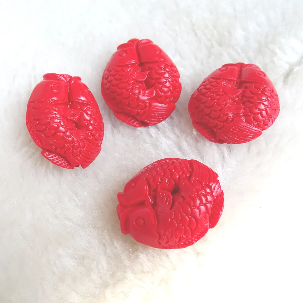 Бусины с двумя рыбками для молитвы буддийские материалы изготовления ювелирных