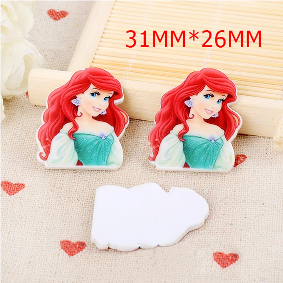 50 шт. Смешанная милая маленькая Русалочка плоская полимерная фигурка мультяшный