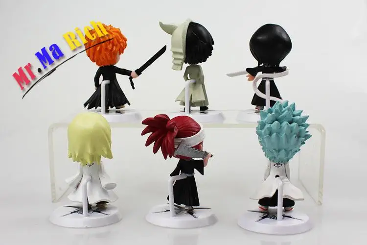 6pcs/lot 7cm Anime Figure Bleach Ichigo Kurosaki Orihime Inoue Pvc Action Model Toys | Figures