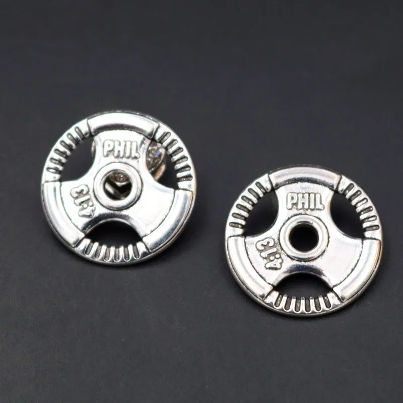 

6pcs Barbell Disc Connectors, PHIL 4:13, Shields of Strength Charms DIY Metal Jewelry Handicraft Accessories 25mm A838