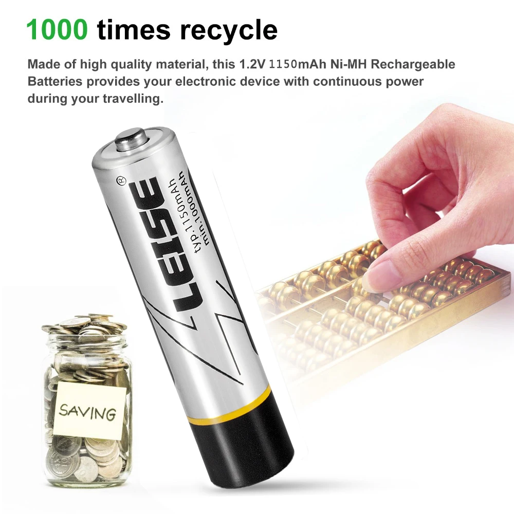 Leise 8 шт 1,2 v NIMH 3A 1150mah AAA Батарея перезаряжаемые батареи Ni-MH батареи перезаряжаемые для дистанционного управления игрушки камеры