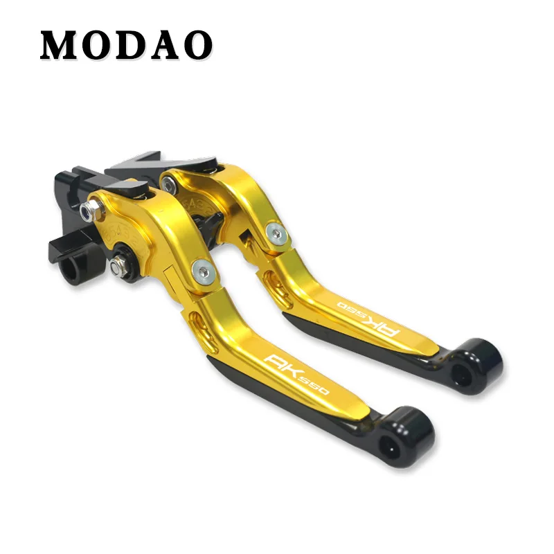 Gold Для KYMCO AK550 AK 550 ak550 CNC алюминиевый регулируемый тормоз мотоцикла складной тормозной рычаг сцепления тормозной рычаг - Color: Gold