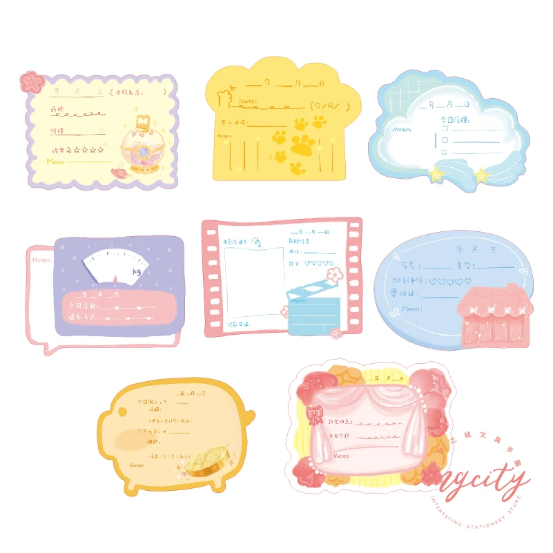 1 компл./лот бумага из блакнота для бумаги заметок на клейкой основе памяти