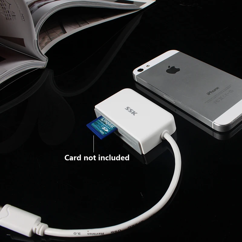 SSK все в 1 тип-c USB3.0 флэш-памяти кардридер для SD/SDHC/SDXC/Micro SD/Micro SDHC/Micro SDXC/TF/CF карты