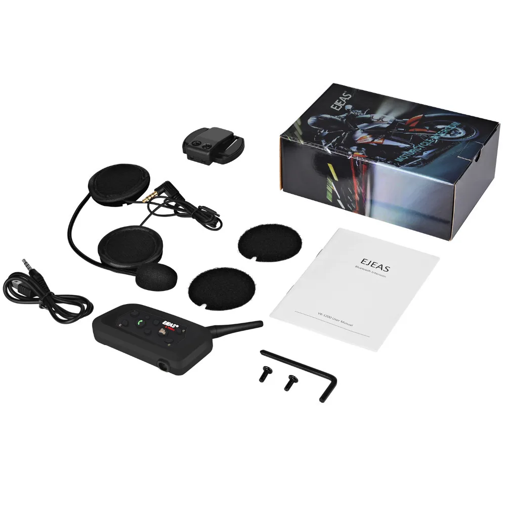 EJEAS V6 PRO Bluetooth мотоцикл Casco MotoBT коммуникатор шлем домофон гарнитура с 1200 м