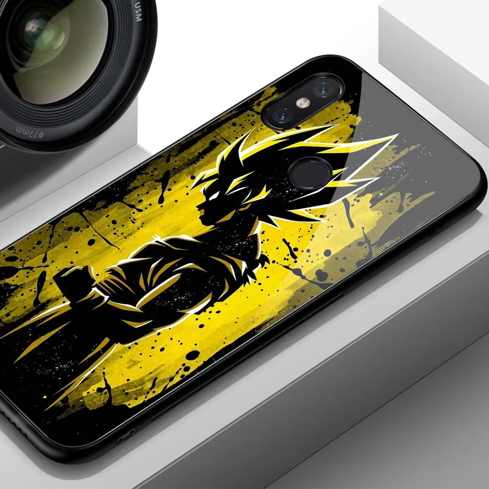 Чехол для Xiaomi mi x 3, Жесткий Чехол из закаленного стекла с изображением Dragon Ball Son, чехол Гоку для Xiaomi mi 8 mi 6 mi 9 SE mi x 2 2 s 3 Max 3 - Цвет: 02468