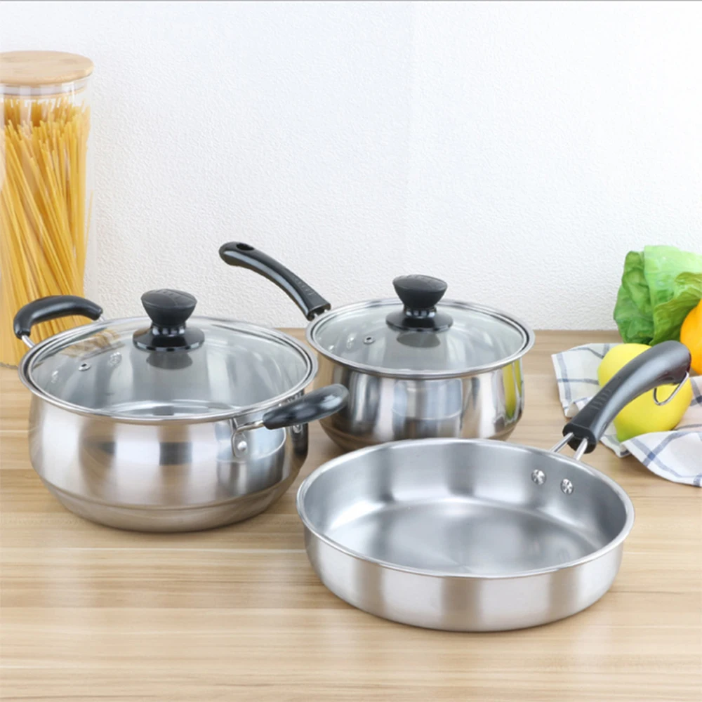 Кастрюли для супа кастрюля молока утолщенная домашняя из нержавеющей стали с