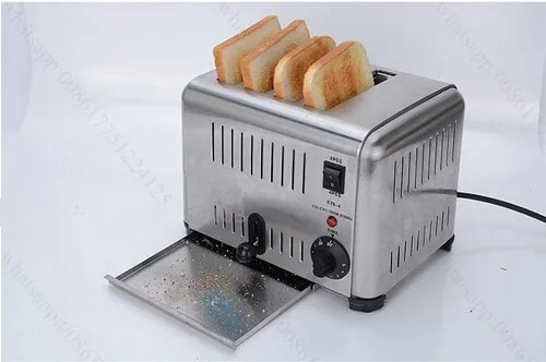 Коммерческий тостер из нержавеющей стали с 4 ломтиками для хлеба|toaster small|toaster