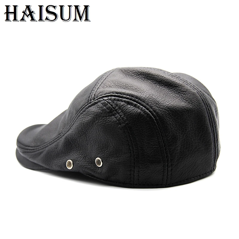 Распродажа 2018 новая брендовая модная кепка из натуральной кожи для мужчин