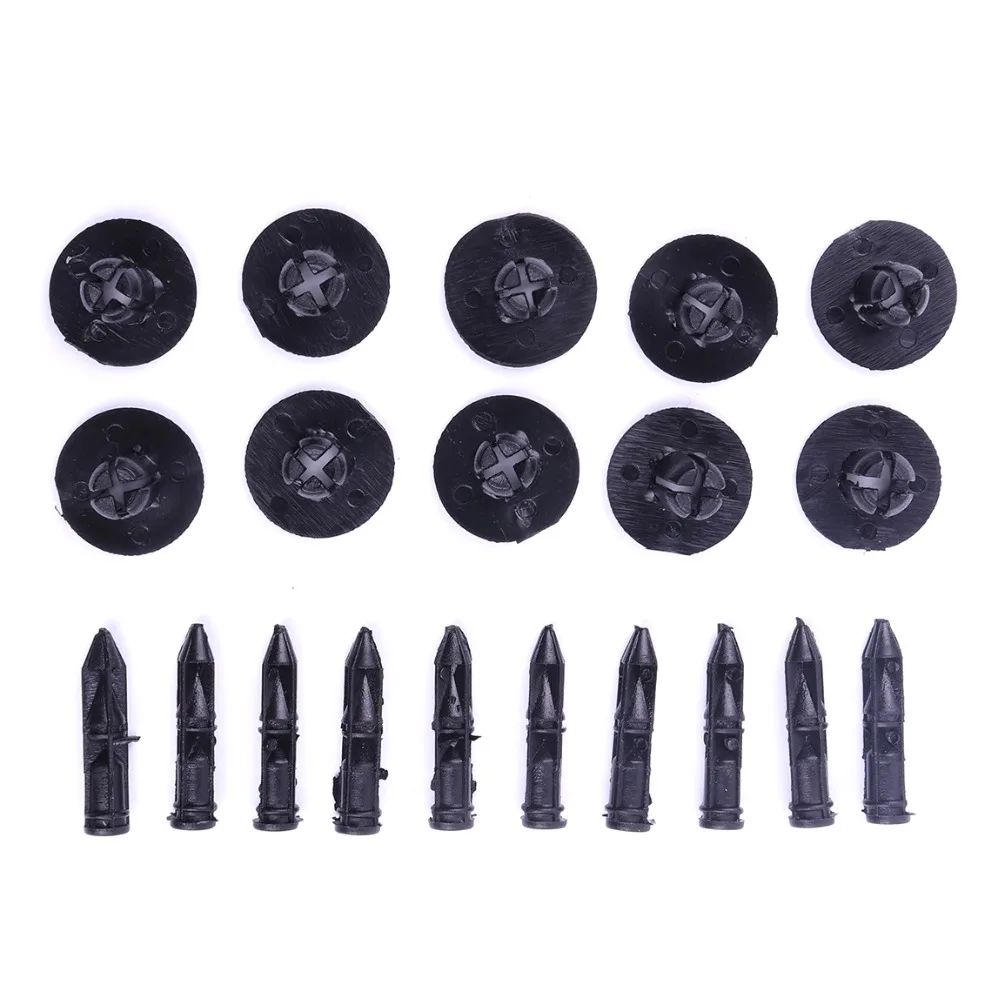 Горячая Распродажа 30 шт./лот черные пластиковые заклепки стиль тела и отделка