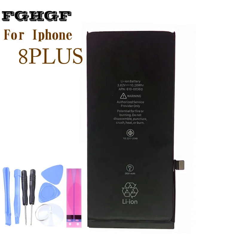 Org fghgf телефон Батарея для iphone 8 Plus 2691 мАч 0 цикла 100% Тесты Замена Ремонт с