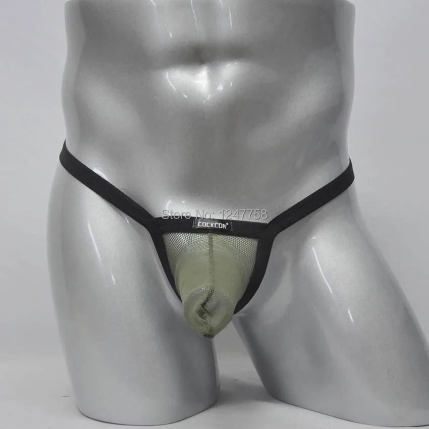 Мужские пикантные сетчатые стринги 3 шт./лот прозрачные мягкие Т образные трусики
