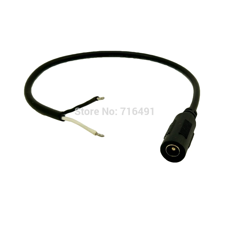 Изготовленный На Заказ кабель 500 шт 12V 5 5mm x 2 DC Power Female Plug Jack адаптер с кабелем шнура