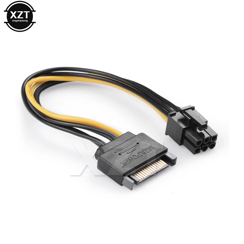 1 шт. SATA кабель питания от 15 Pin до 6 PCI EXPRESS PCI-E Sata Графический конвертер адаптер для