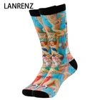 2020 ретро купальник Девушки Печать Мужчины и женщины Мода Смешные носки 3d печатные носки 200 вязаных картина маслом Компрессионные носки