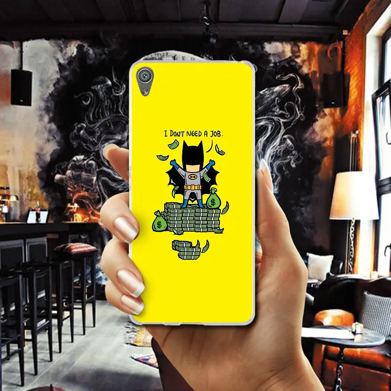 Clear Case Cover For Sony Xperia Z Z1 Z2 Z3 Z4 Z5 Compact M2 M4 M5 T3 X XA E3 E5 Soft Silicone Mobile Phone Hero Batman Art