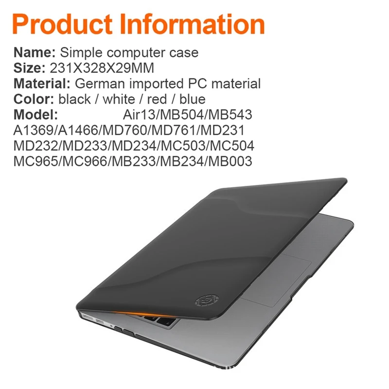 Матовый Жесткий чехол для Macbook Air 13 3 Чехол ударопрочный дюймов с ручкой и