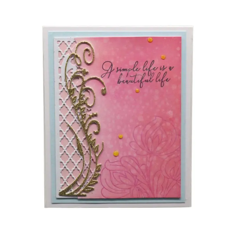 Цветочный фон металлические режущие штампы Трафаретный Скрапбукинг штамп для