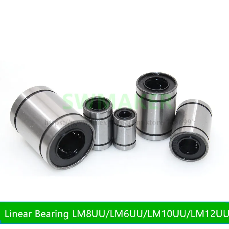 SWMAKER 1 шт. подшипник из стали Линейный шарикоподшипник LM8UU LM6UU LM10UU LM12UU Для