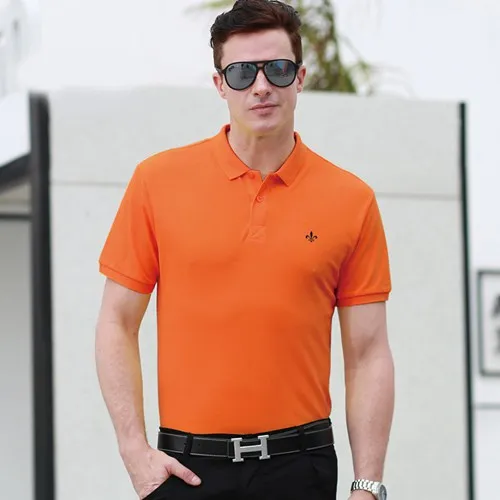 Dudalina Brand Polo Shirt Men High Quality New Men's Polo Shirts Business Men's Clothing Embroidery Homme - Цвет: CS-polo-ORANGE