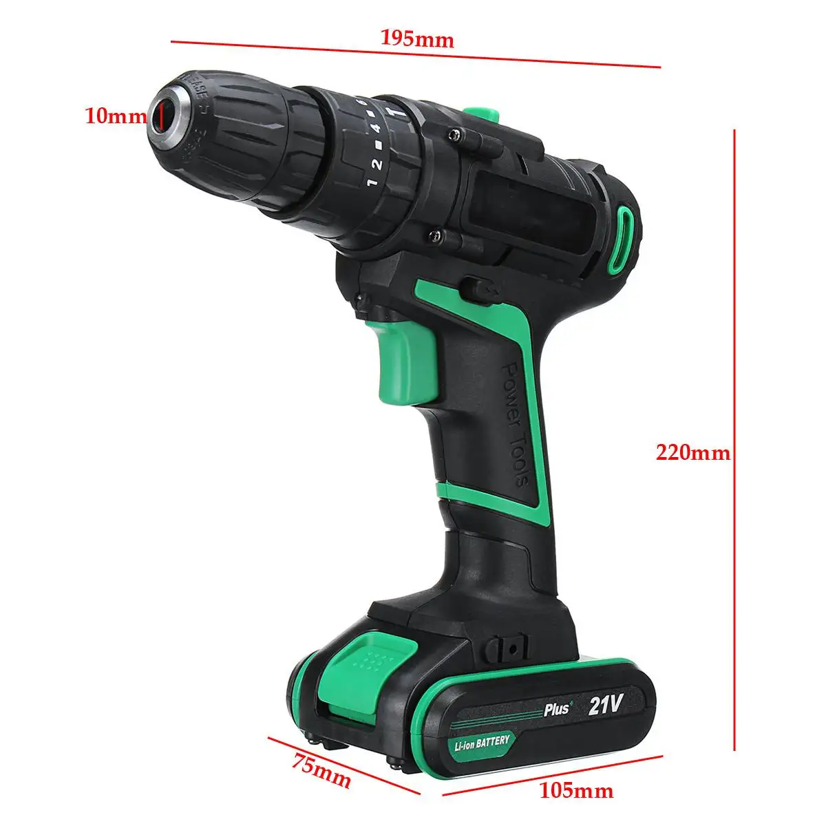 21V 3 in 1 Impact Drill Electric Screwdriver Electric Hand drill Battery Cordless Hammer Drill Home DIY Power Tools+Storage Box