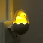 Желтое яйцо утка СВЕТОДИОДНЫЙ светильник 220 В переменного тока с пультом дистанционного управления датчик освещения мультяшная лампа детская спальня Туалет светильник