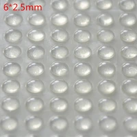100 pcs 6 x 2 5 mm self adhesive round silicone rubber bumpers soft transparent black anti slip shock absorber feet pads damper