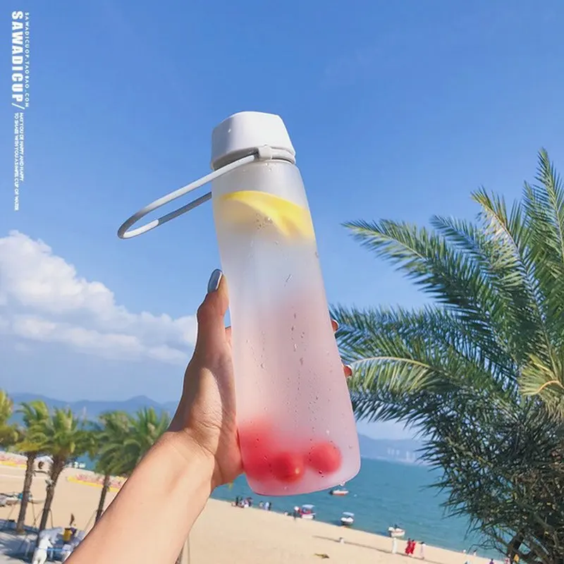 Спортивная бутылка для воды многоразовая тритановая без BPA пластиковая наружная