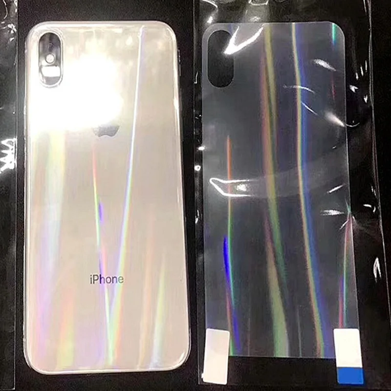 Прозрачная градиентная задняя пленка Аврора для iPhone 11 Pro XS Max XR X 6 6s 7 8 Plus Защитная