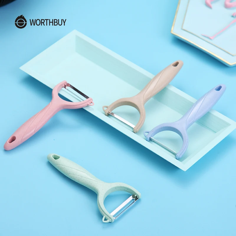 WORTHBUY Овощечистка из нержавеющей стали Картофелечистка с пшеничной соломы ручные