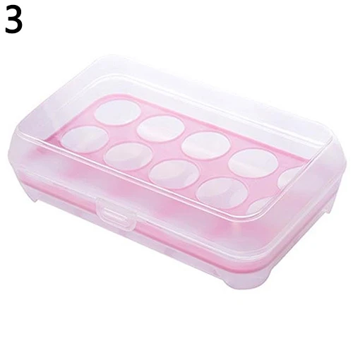 

Single Layer 15 Grids Eggs Holder Box Plastic Airtight Container Plastic Storage Case