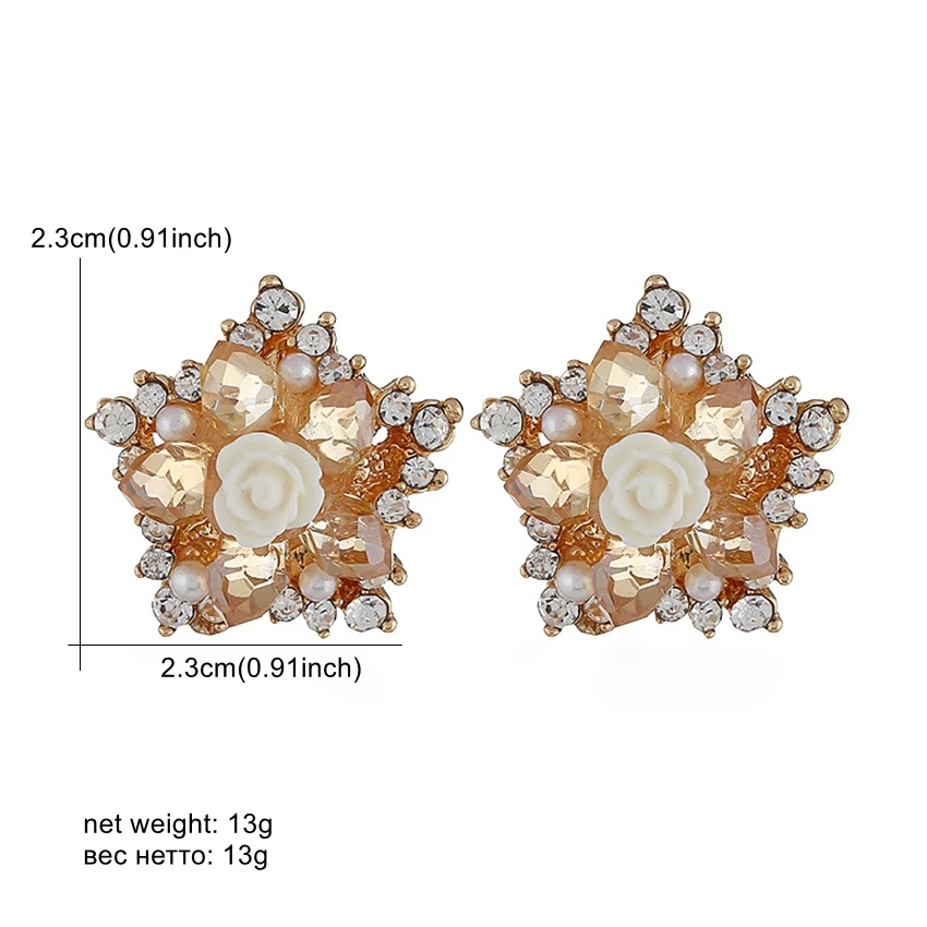DiLiCa Мода Для женщин серьги акриловые Хрустальный цветок Подвески себе мотаться