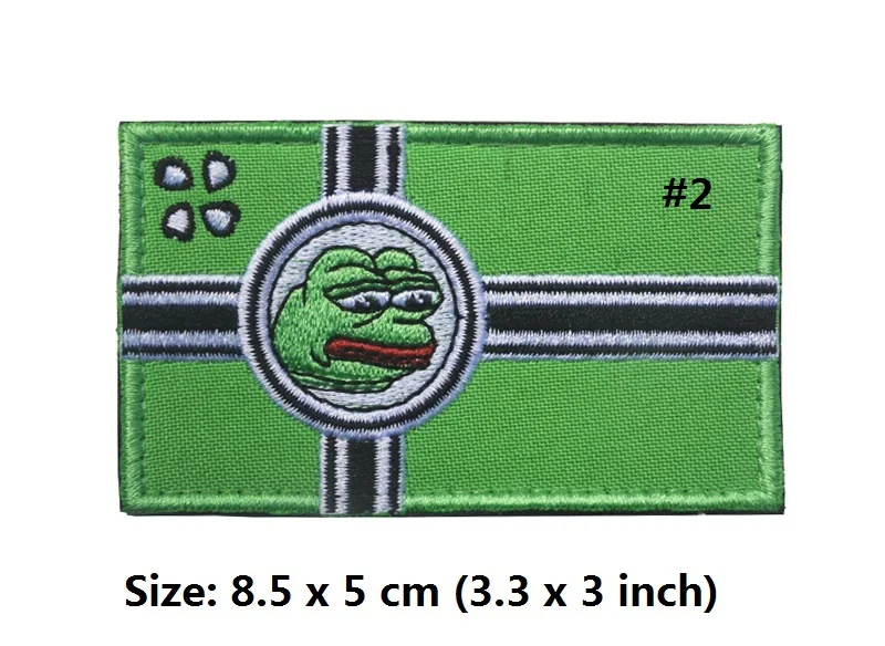 Meme pepe ЛЯГУШКА ЗЕЛЕНЫЙ патч Sad Лягушка вышивка нашивки значки Pepe аппликации - Цвет: Design 2