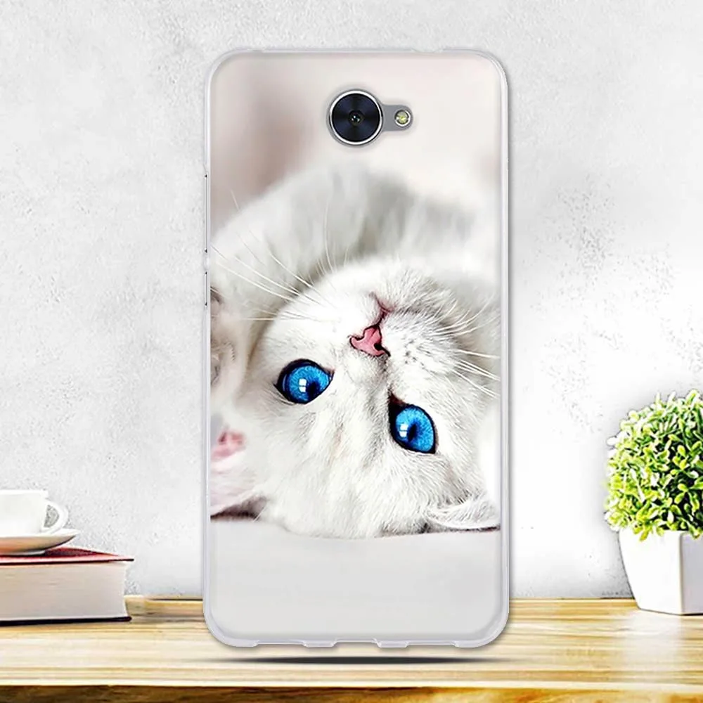 Модный чехол из ТПУ для Huawei Y7 мягкий силиконовый чехол-накладка 5 дюйма с цветами