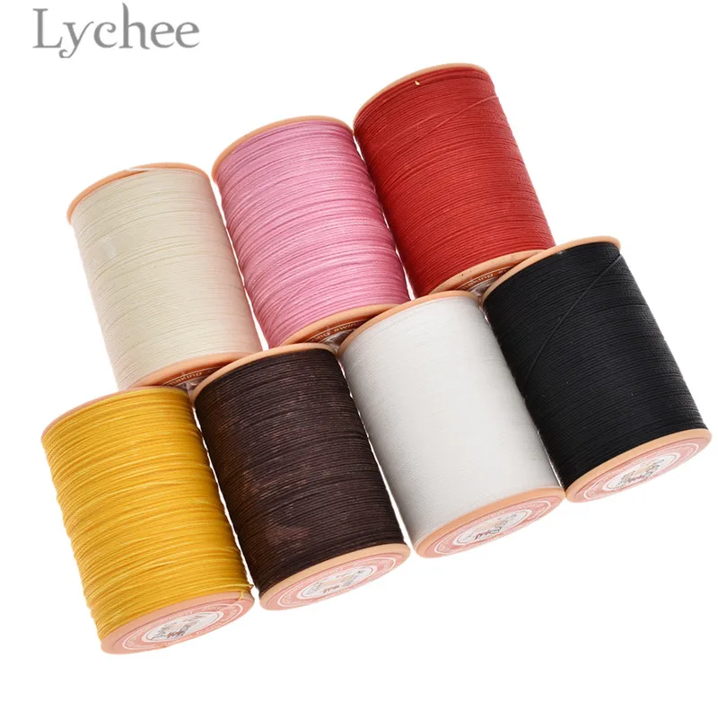 Швейная нить Lychee 160 м из вощеной кожи однотонная для кожевенного ремесла