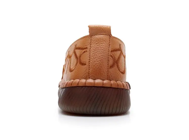 GKTINOO Casual Genuine Leather Flat Shoe Flower Slip On Driving Shoe Female Moccasins Embroider Flats Lady Pregnant Women Shoes