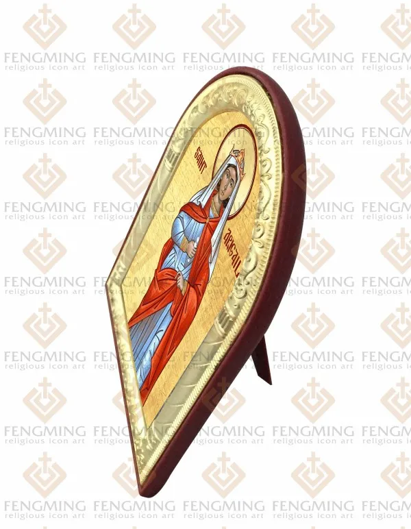 Металлические Картины из серебряного и золотого материала saint Abigail пластиковая