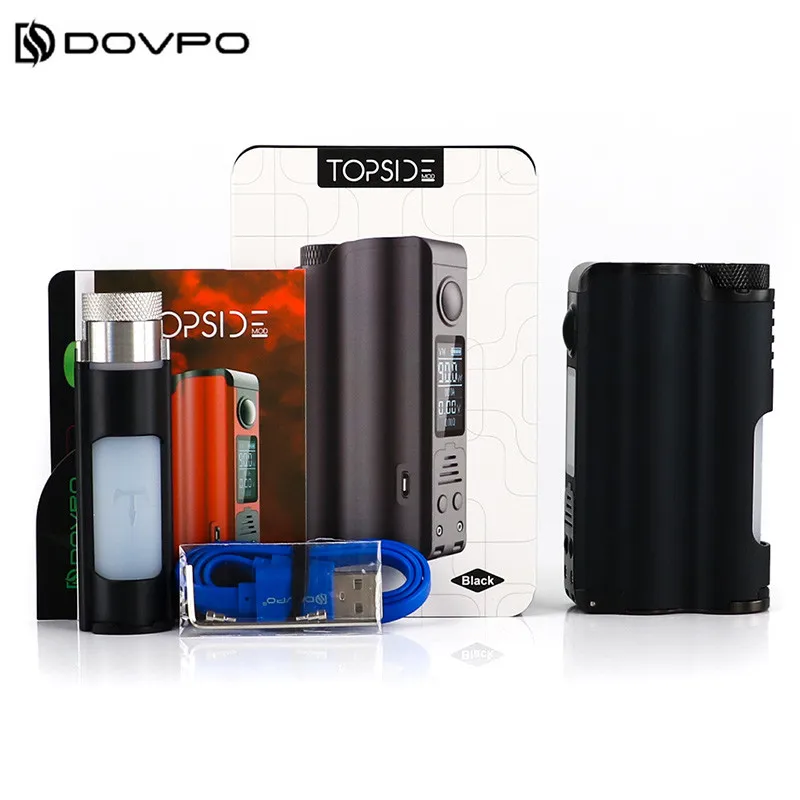 Оригинальный Dovpo Topside Squonk Mod 90 Вт Топ Заполнение с 10 мл бутылка питание от одного