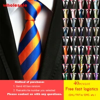 dhltnt free shipping 40pcslot 79 styles tie wholesale fashion mens tie 100 silk luxury high density striped men neckties