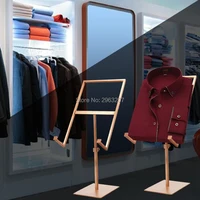 5pcs clothing shop store window display pops holder stainless steel t shirt display frame shirt display rack stand