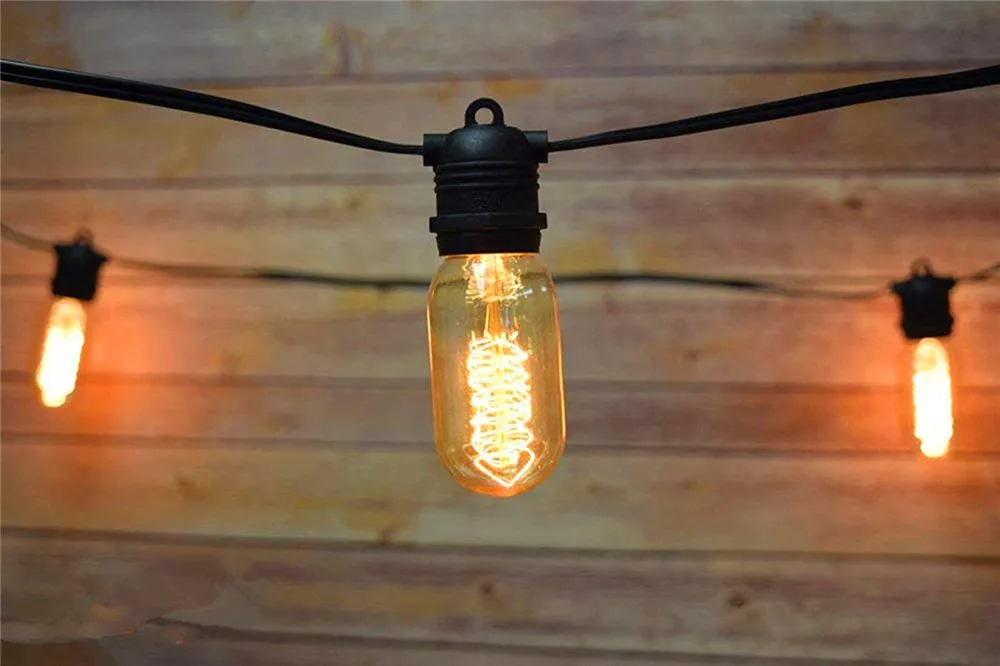 Edison лампочки, старинная лампочка, античная Стиль лампа накаливания, E27/E26 Средний латунь Base-40 w/110 v/220 v, T45 Tubular A