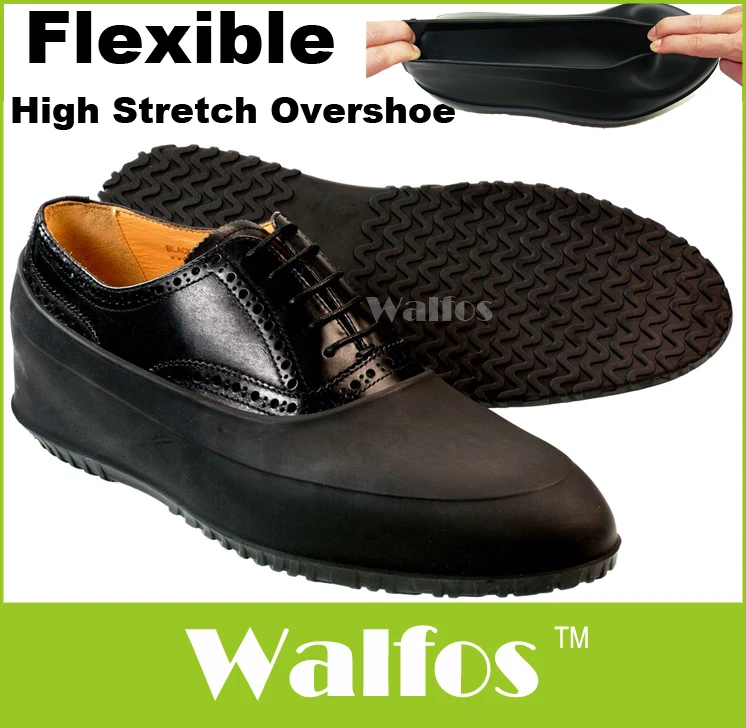 Мужские резиновые галоши WALFOS резиновый чехол от дождя водонепроницаемые для