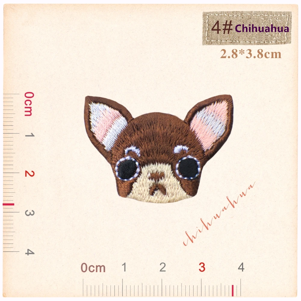 Японская Милая нашивка с собакой Сиба Чихуахуа вышитая аппликация для шитья
