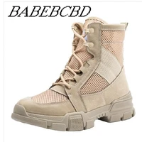 summer men army boots male special soldier sandy air permeable ultra light mesh red martin boots male all round shoes