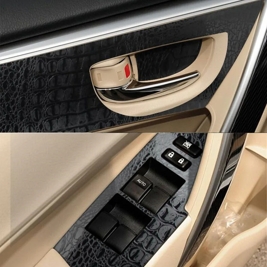 

3D Crocodile Leather Pattern Car Vinyl Wrap Sticker Car Interior Decal Film Free Air Release 152x30cm