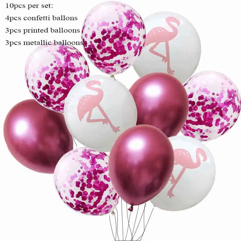 Flamingo balloon Фламинго воздушные шары на день рождения металлические Фламинго вечерние конфетти для воздушного шара балон ананас день рождения деко Гавайская тропическая Globos XN - Цвет: Flamingo balloon