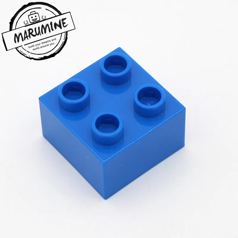 MARUMINE 2x2 Dots Duplo блок 50 шт./лот классические Строительные кирпичи объемные развивающие Technic игрушки подарок для детей - Цвет: Синий