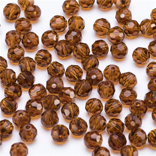 Z116 brown 4 мм 95 шт стеклянные бусины в форме чешского шара для изготовления ювелирных изделий, аксессуары для самостоятельного изготовления браслетов, свободные бусины с кристаллами, Z130 - Цвет: Z116 brown
